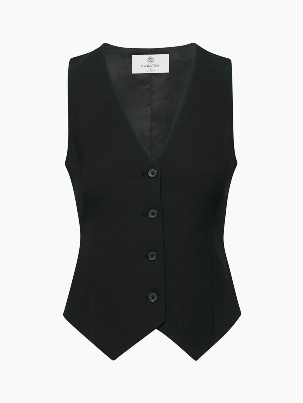 BABATON Director Vest Black Slim Quiet Luxury Contemporary Size 2 Aritzia NWT